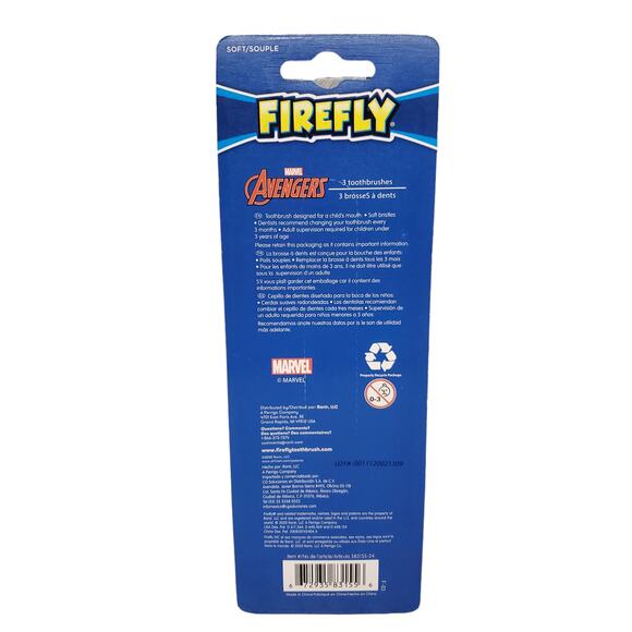 Marvel Avengers 3 Pack Childrens Soft Toothbrushes NEW Captain America - Picture 4 of 7